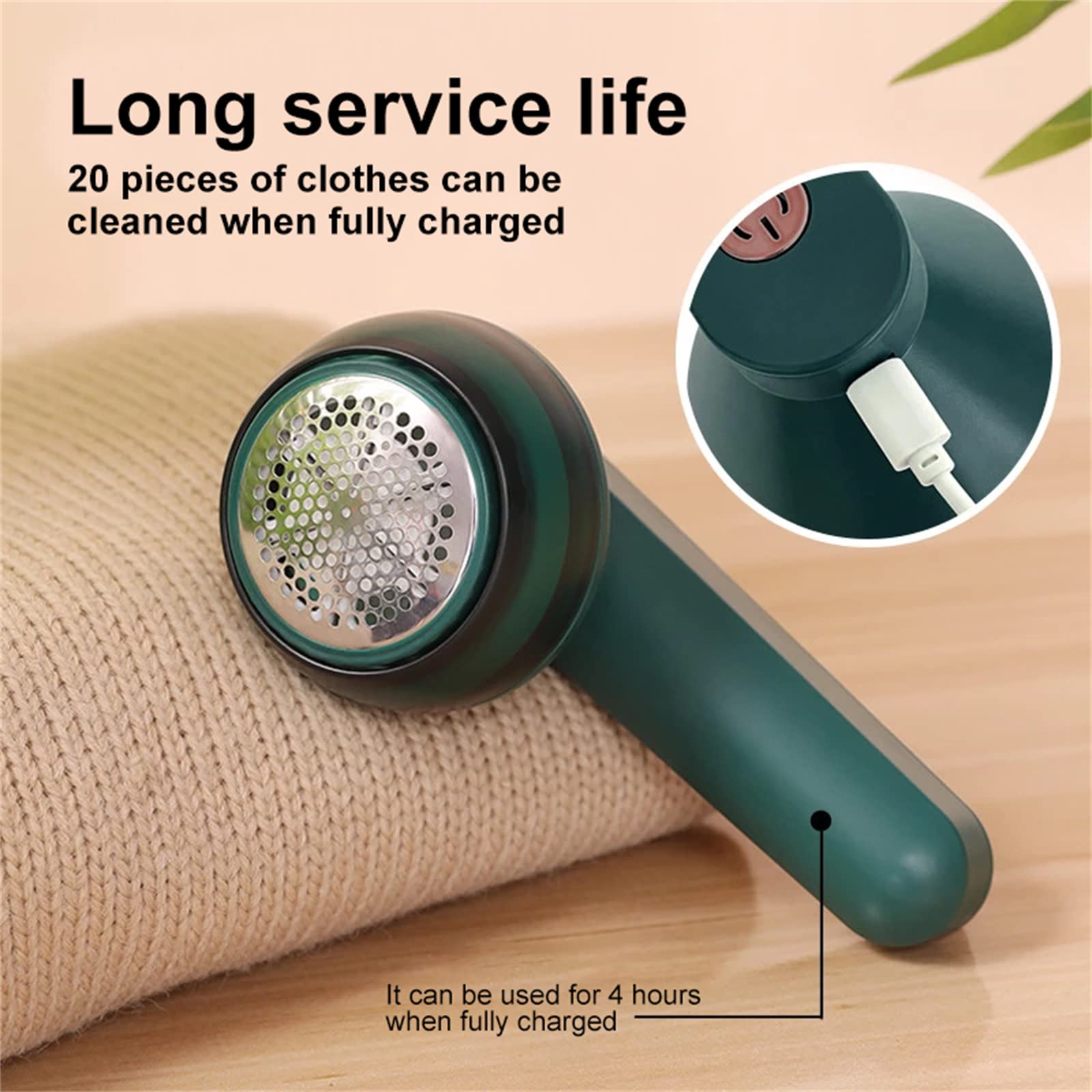 razor-sharp stainless steel 6-leaf blade)