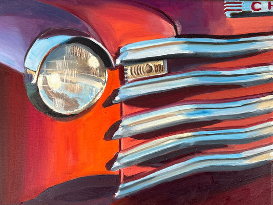 April Light 1947 Chevy truck original painting by Chris Callen